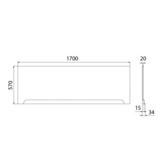 Фронтальный экран для ванны Triton Pro Щ0000062051 170 см